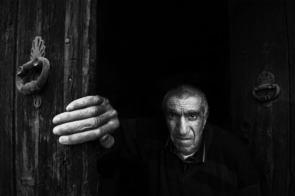 Old Man Deep Gaze by Emir Bagci — canvas wall art