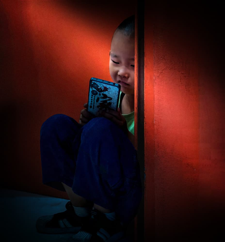 Boy's Quiet Focus by Rae Zhang — canvas wall art