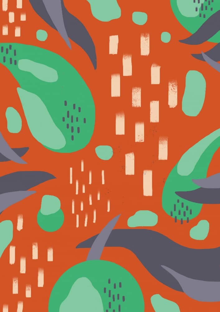 Vibrant Organic Shapes by Magdalena Herichova — canvas wall art