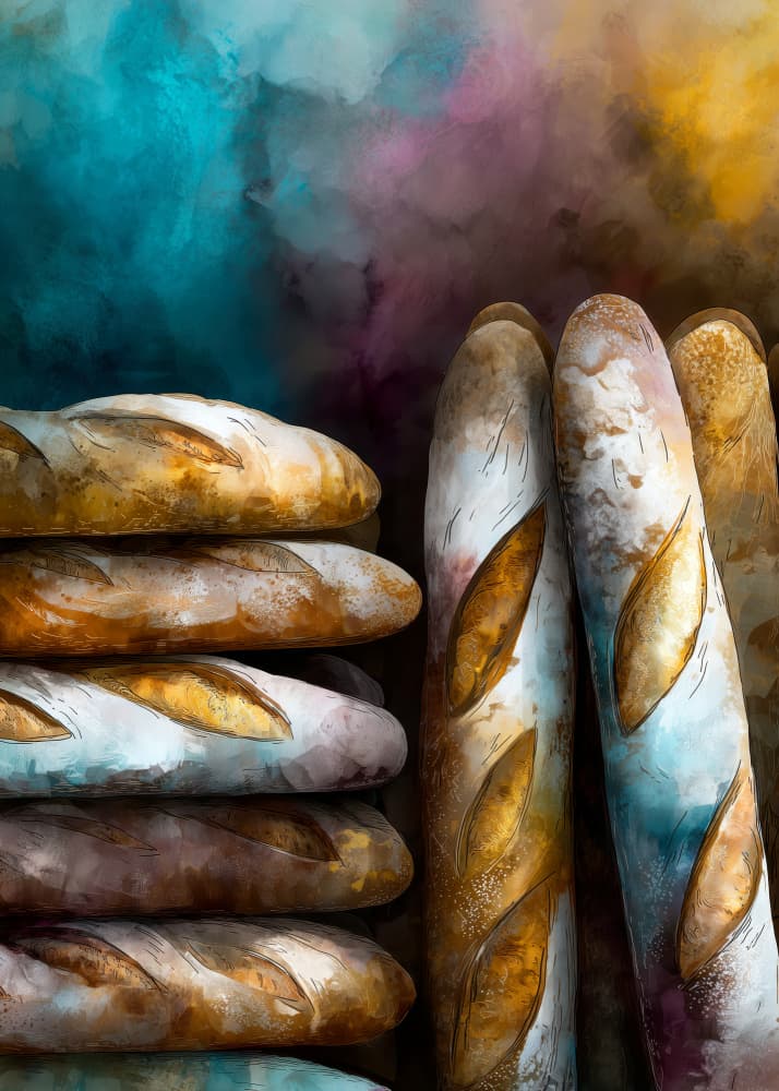 Colorful Loaves Bakery by Justyna Jaszke — canvas wall art