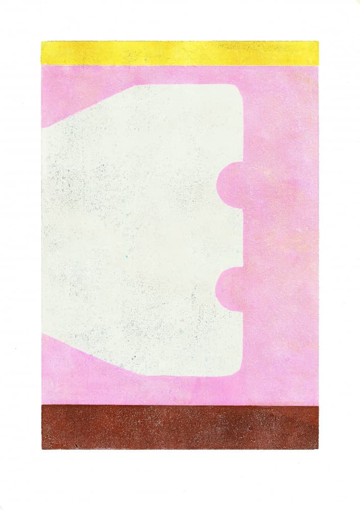 Abstract Pink Color Block by Ellen Greup — canvas wall art