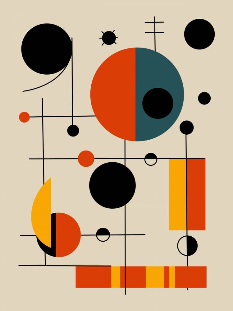 Modern Geometric Shapes by Little Dean — canvas wall art