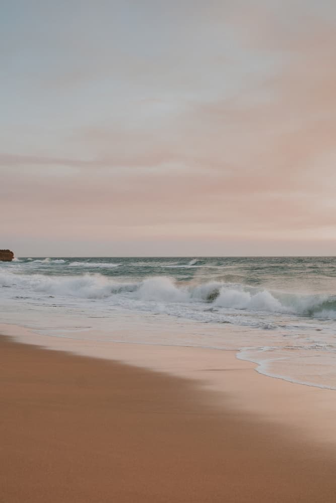 Tranquil Beach Waves by Claudia Casal — canvas wall art