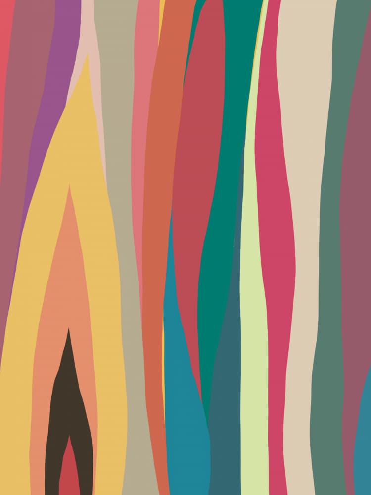 Abstract Flame Waves by Little Dean — canvas wall art