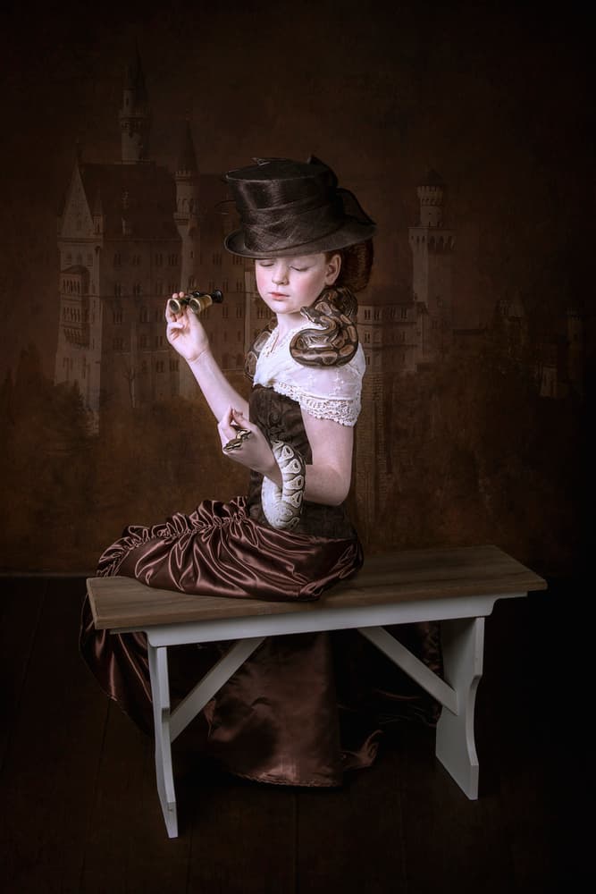 Mysterious Girl Python by Carola Kayen-Mouthaan — canvas wall art