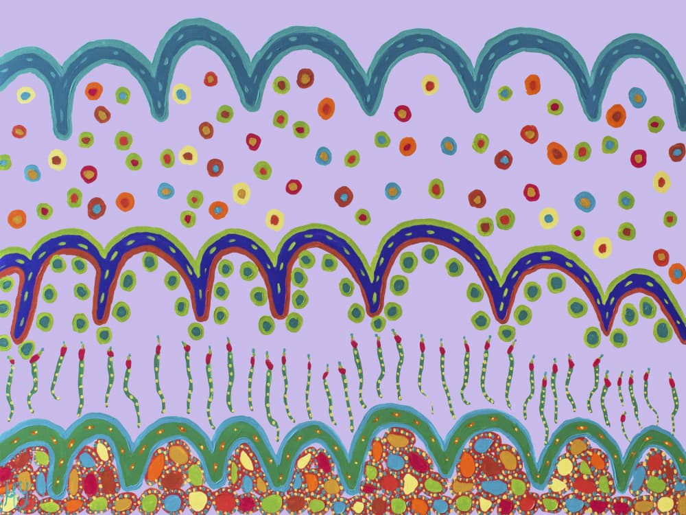 Colorful Wavy Landscape by Helen Joynson — canvas wall art