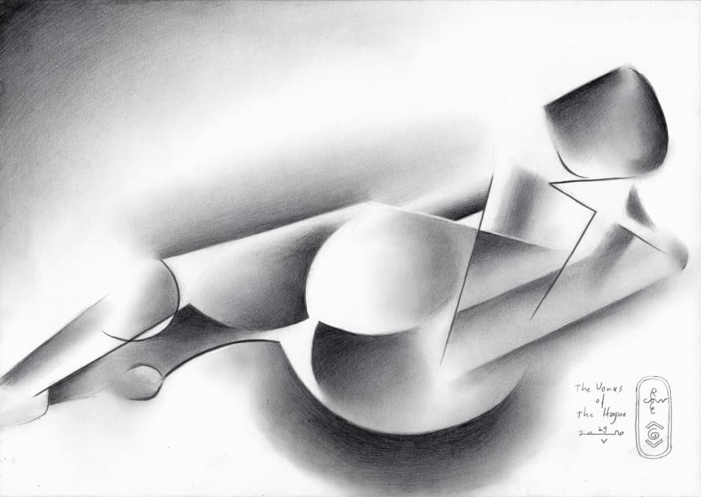 Abstract Reclining Figure by Corné Akkers — canvas wall art