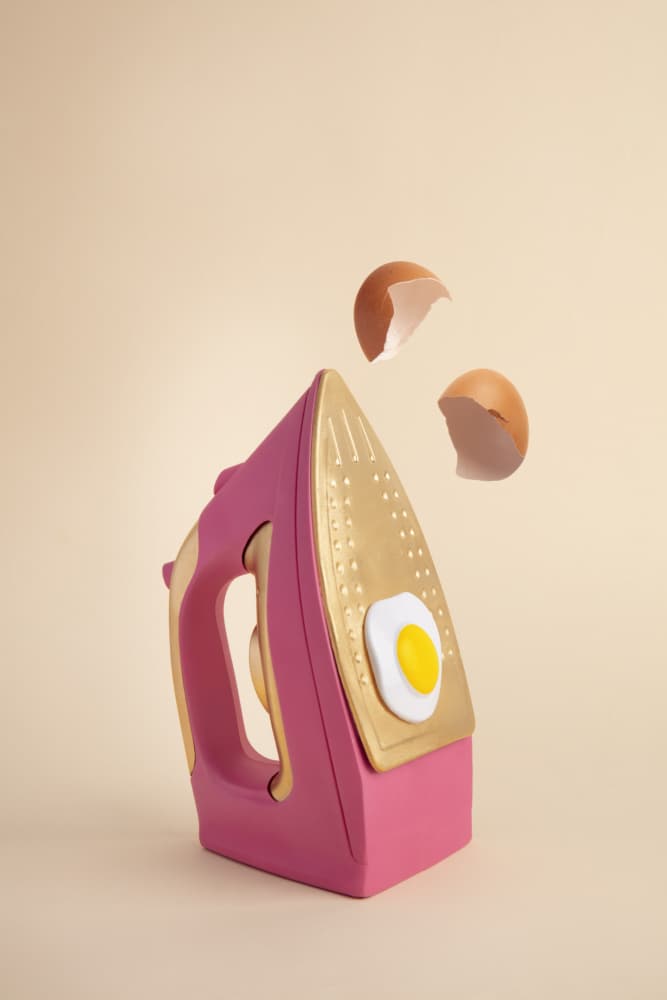Pink Iron Breakfast by Julia Ramiro — canvas wall art