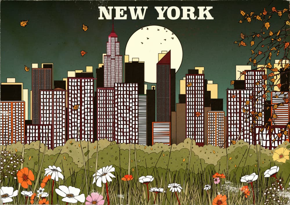 New York City Meadow by Nicholas — canvas wall art