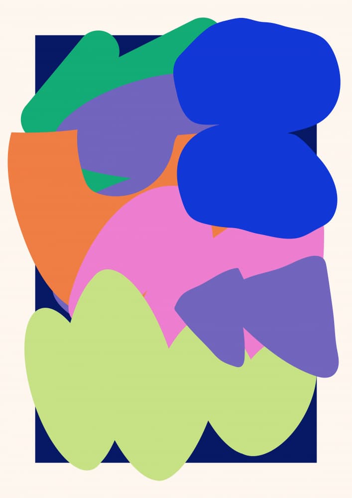 Colorful Organic Forms by RS LAB STUDIO — canvas wall art