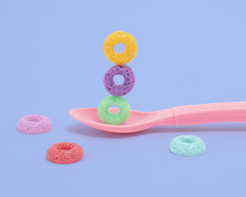 Colorful Cereal Stack by Julia Ramiro — canvas wall art