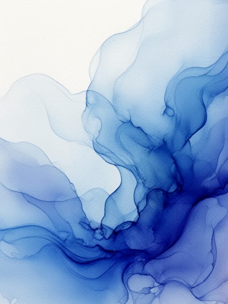 Ethereal Blue Flow by Ohkimiko — canvas wall art