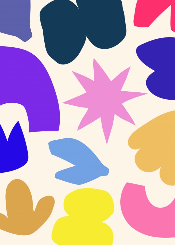 Colorful Abstract Shapes by RS LAB STUDIO — canvas wall art