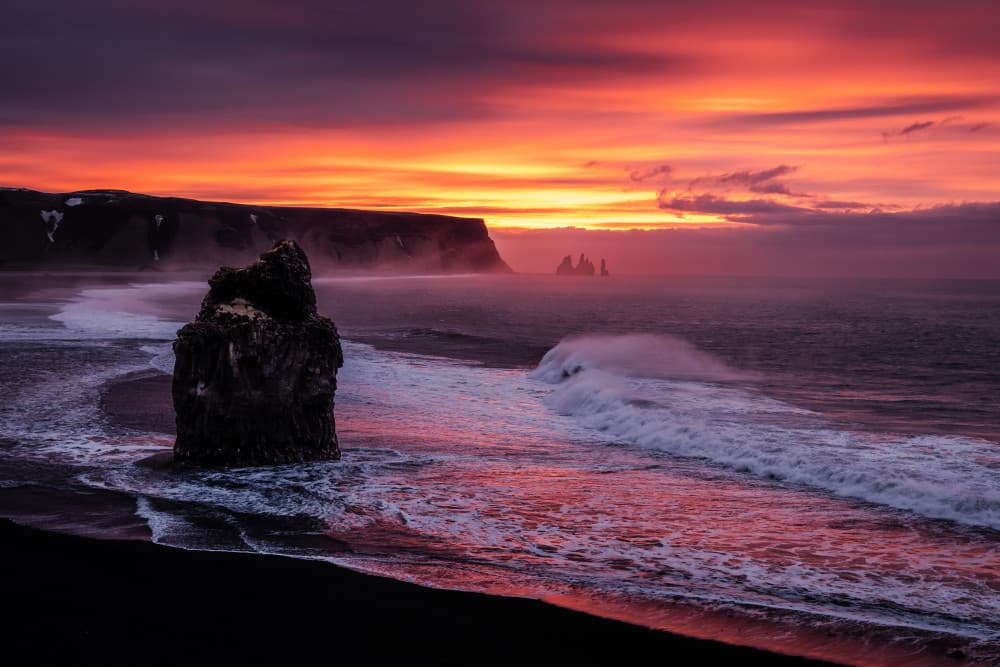 Vibrant Sea Stack Sunset by Wei (David) Dai — canvas wall art