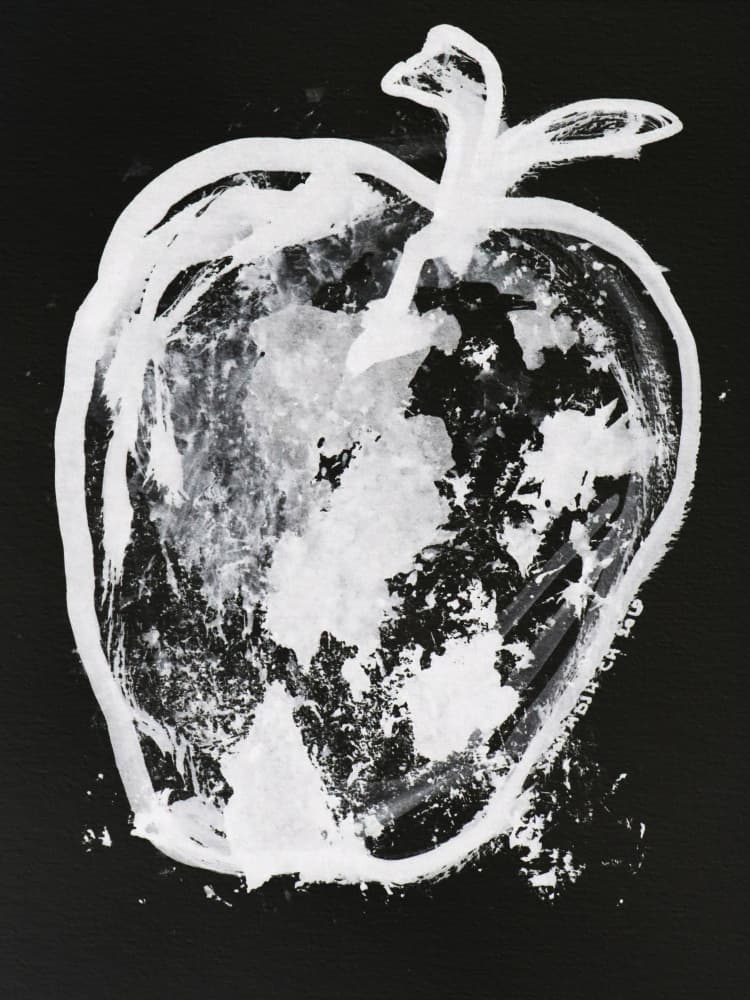 Abstract White Apple by Santhosh ch — canvas wall art