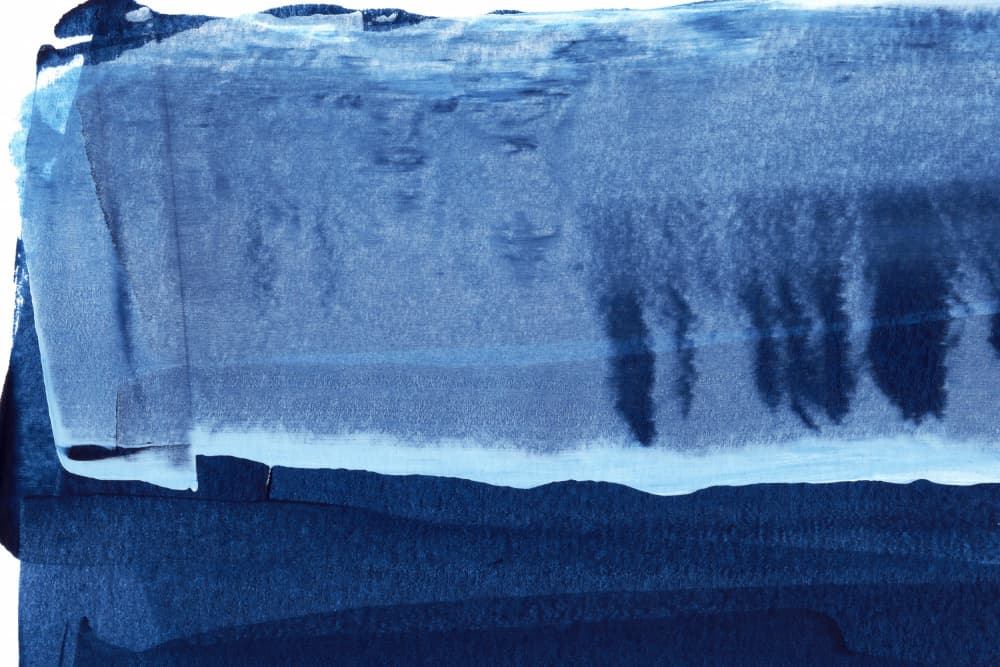 Blue Texture Flowing Vertical Lines by uplusmestudio — canvas wall art