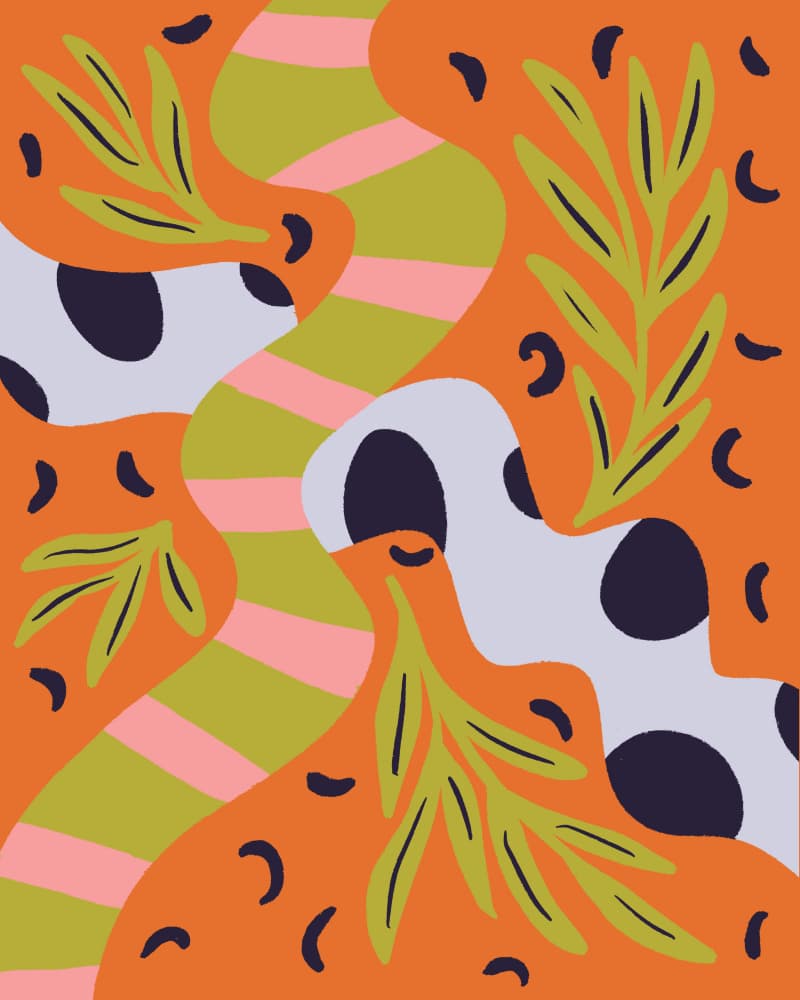 Vibrant Organic Shapes by Angela Minca — canvas wall art