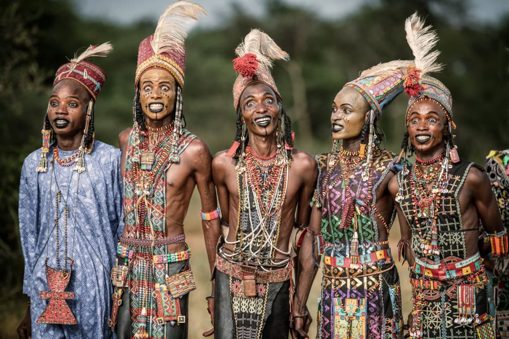 Wodaabe Cultural Ceremony by Trevor Cole — canvas wall art