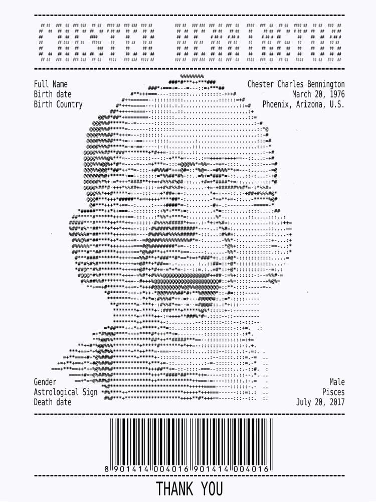 ASCII Art Portrait by Doa Project — canvas wall art