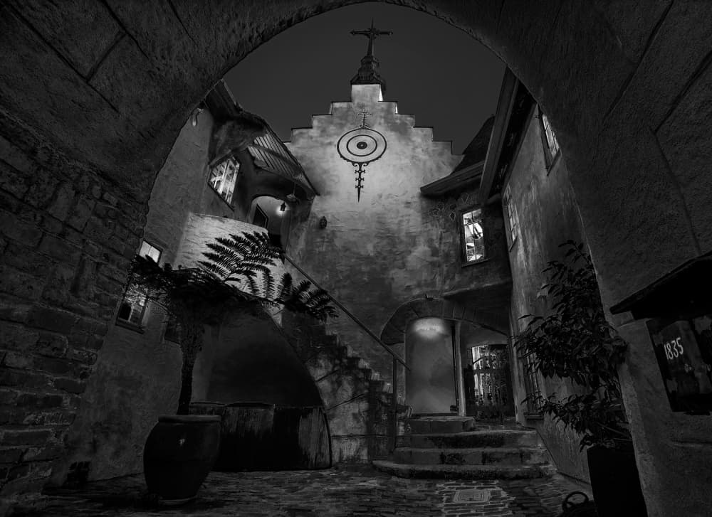 Gothic Alley Night by Jiahong Zeng — canvas wall art