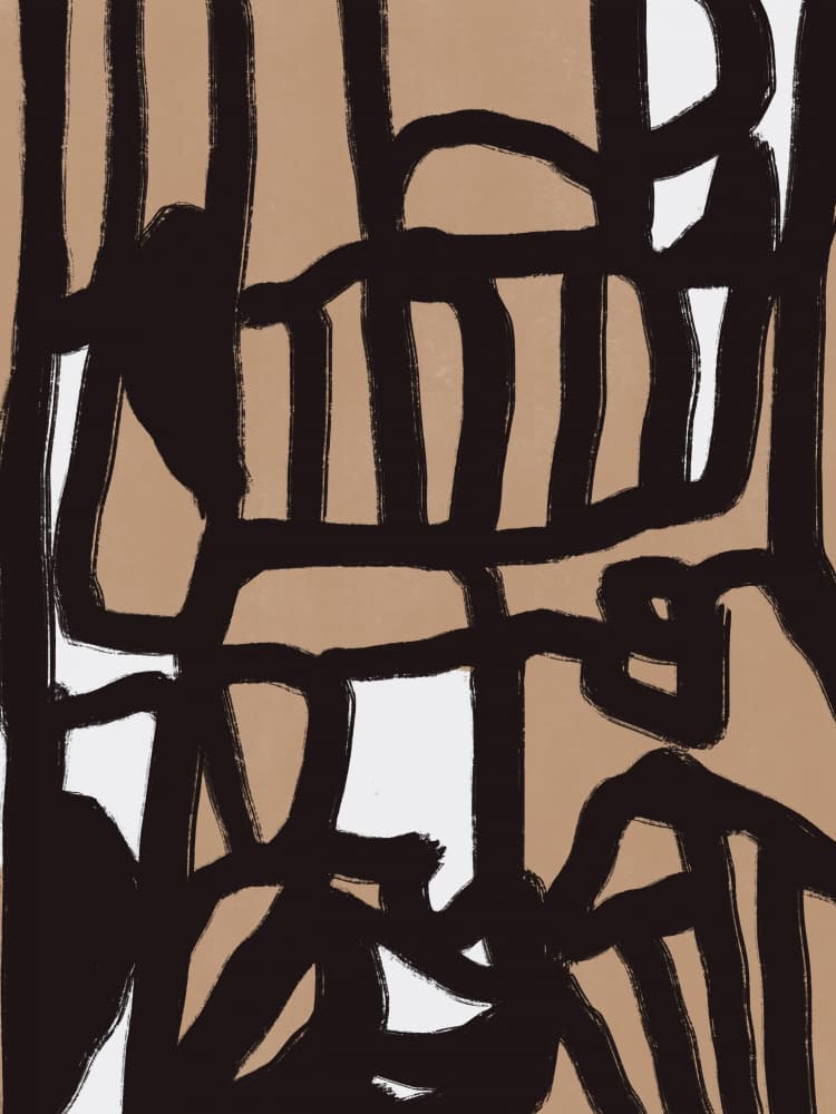 Bold Abstract Lines by Little Dean — canvas wall art