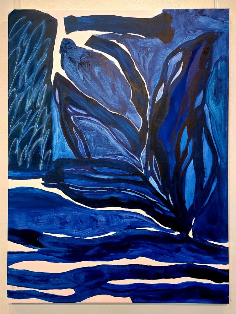Fluid Blue Nature Abstract by Monika Riethmueller — canvas wall art