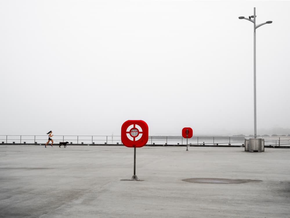 Minimalist Coastal Run by Allan Li wp — canvas wall art
