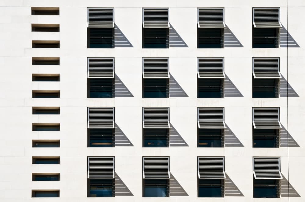 Geometric Window Shadows by Linda Wride — canvas wall art