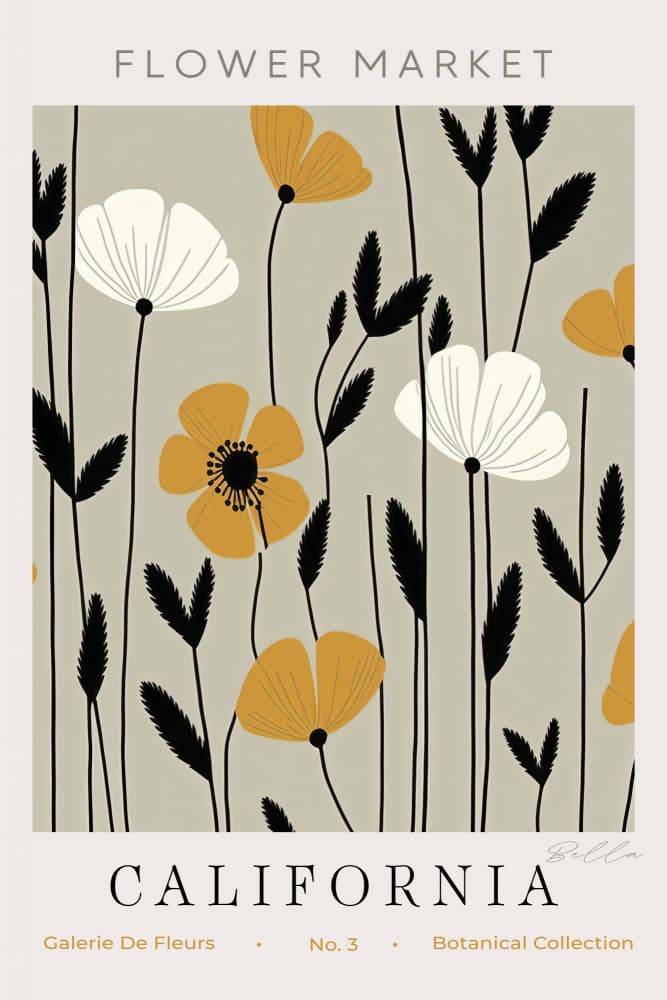 Modern Floral Field by Bella Eve — canvas wall art
