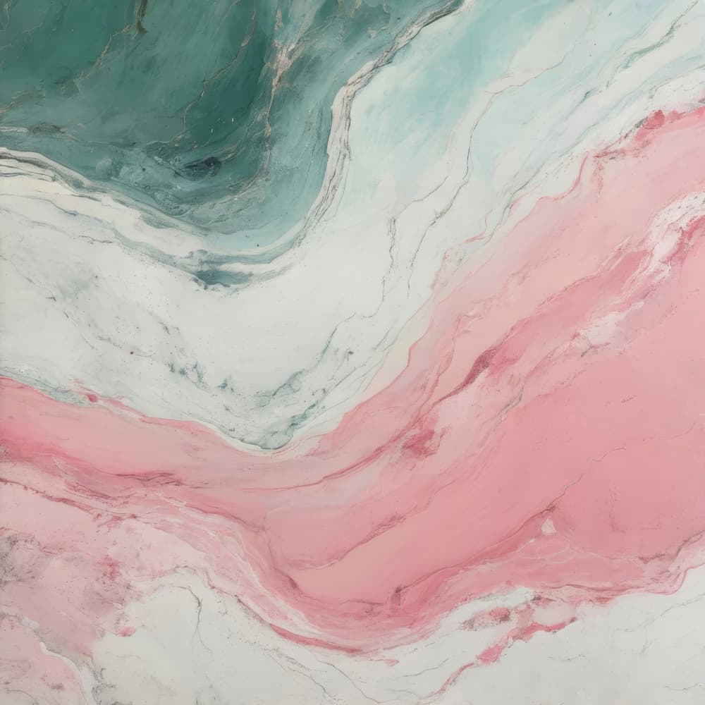 Swirling Pink Teal Marble by Alpenglow Workshop — canvas wall art