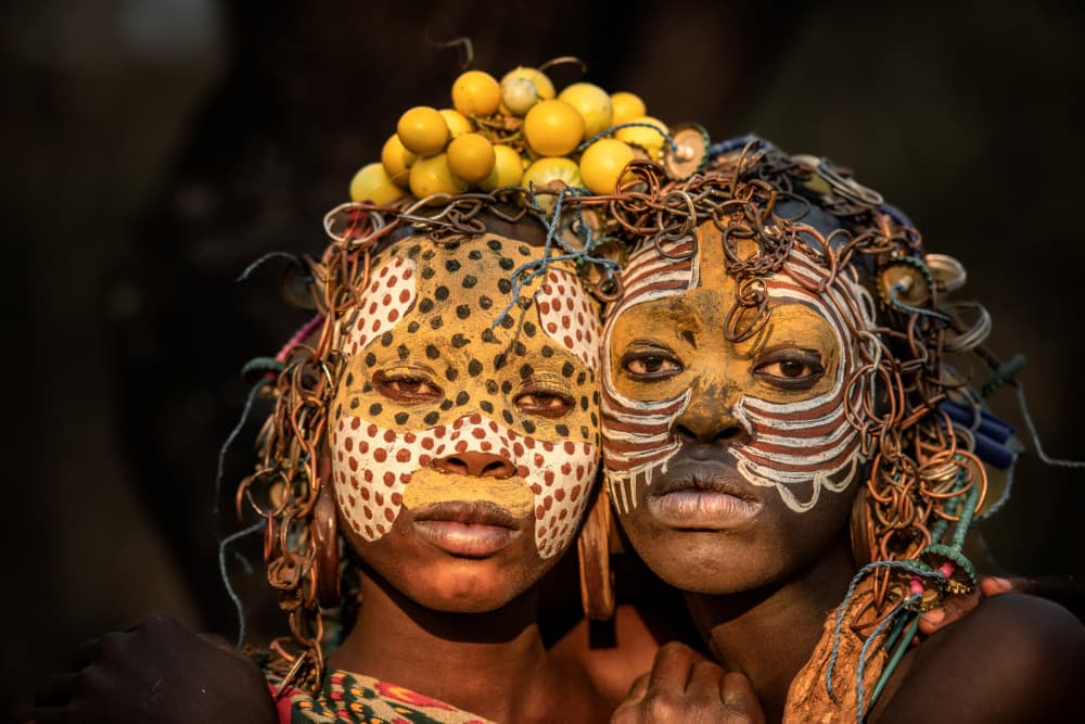 Adorned Faces of Africa by Trevor Cole — canvas wall art