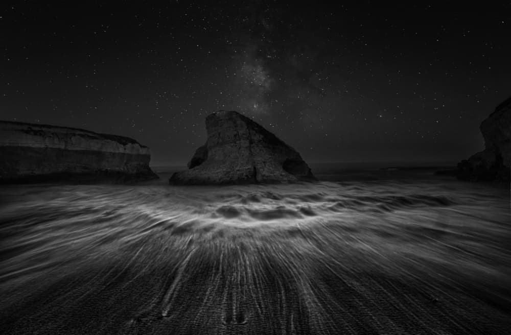 Milky Way Ocean Waves by Jiahong Zeng — canvas wall art