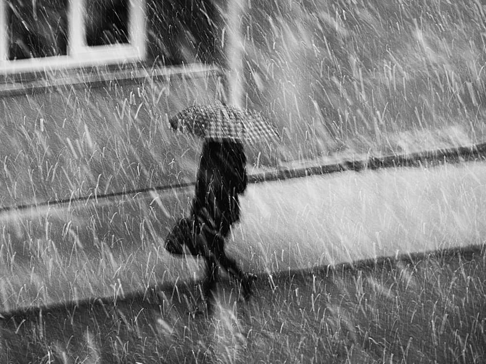 Rainy City Walk by Nicoleta Gabor — canvas wall art