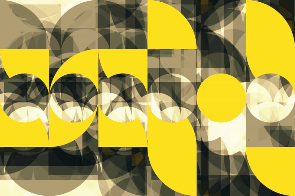 Dynamic Yellow Geometry by Petr Strnad — canvas wall art