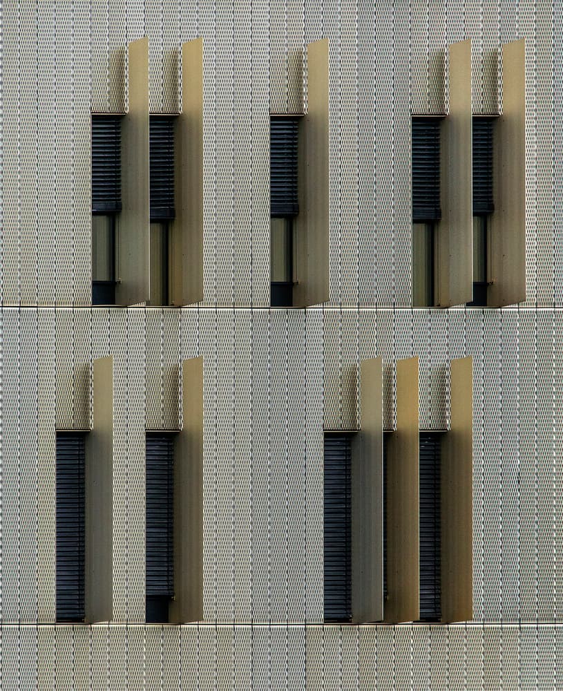 Modern Geometric Facade by Jef Van den Houte — canvas wall art
