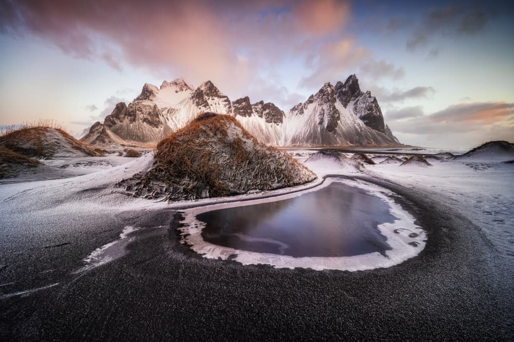 Winter Mountain Reflection by Rodrigo Núñez Buj — canvas wall art