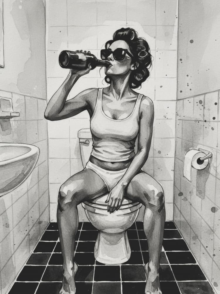 Bathroom Bottle Style by Andreas Magnusson — canvas wall art
