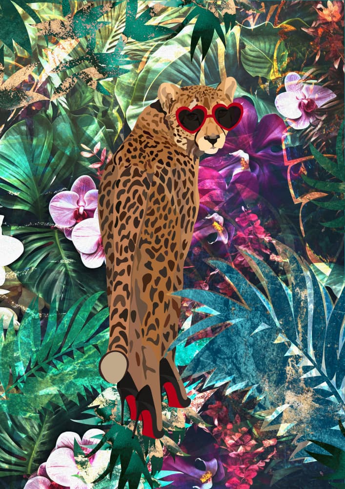 Stylish Jungle Leopard by Sarah Manovski — canvas wall art