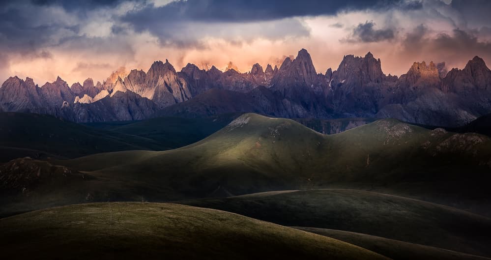 Majestic Mountain Light by qiye — canvas wall art