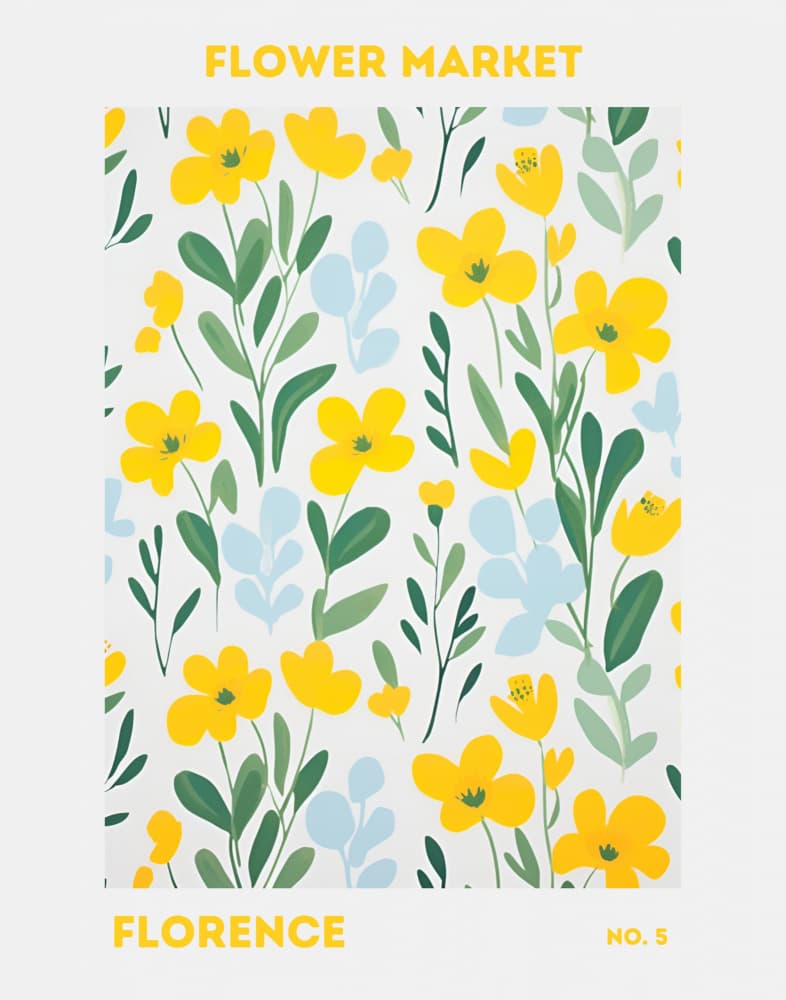 Yellow Flower Market by Jolly and Dash — canvas wall art