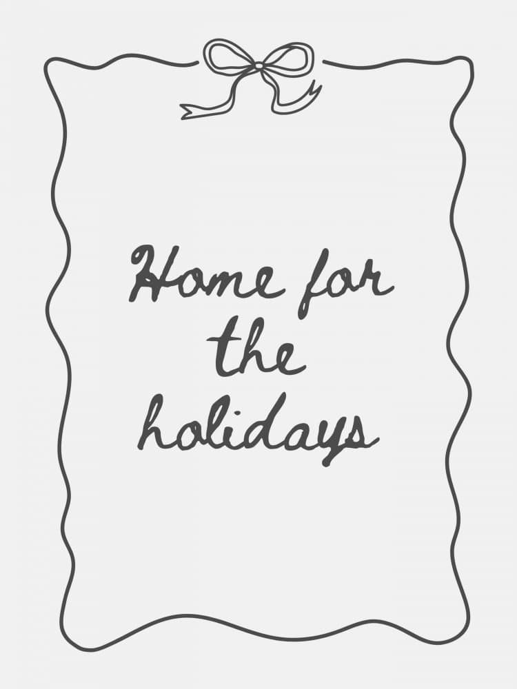 Holiday Home Quote by Jolly and Dash — canvas wall art