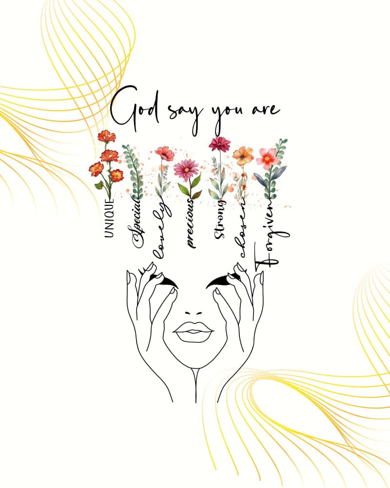 Empowering Floral Portrait by Alva Jumath — canvas wall art