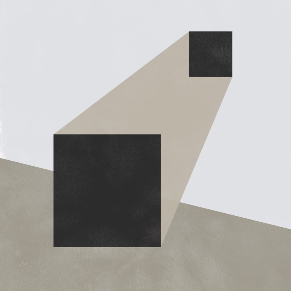Geometric Shadow Play by Little Dean — canvas wall art
