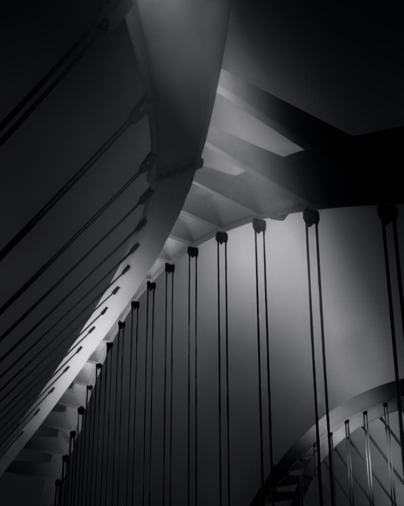 Modern Staircase Lines by Olavo Azevedo — canvas wall art