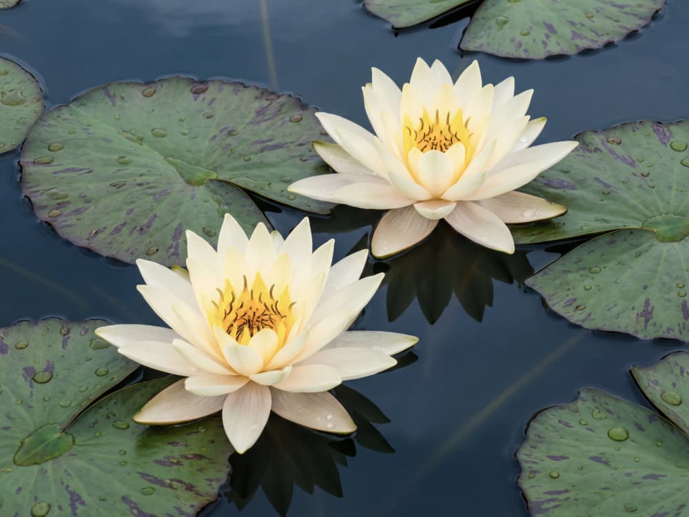 Serene Water Lilies by Andreas Magnusson — canvas wall art