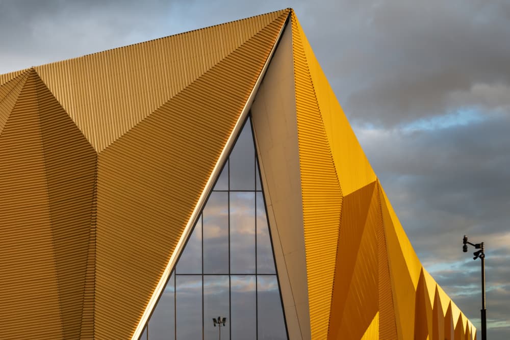 Striking Golden Geometry by Theo Luycx — canvas wall art