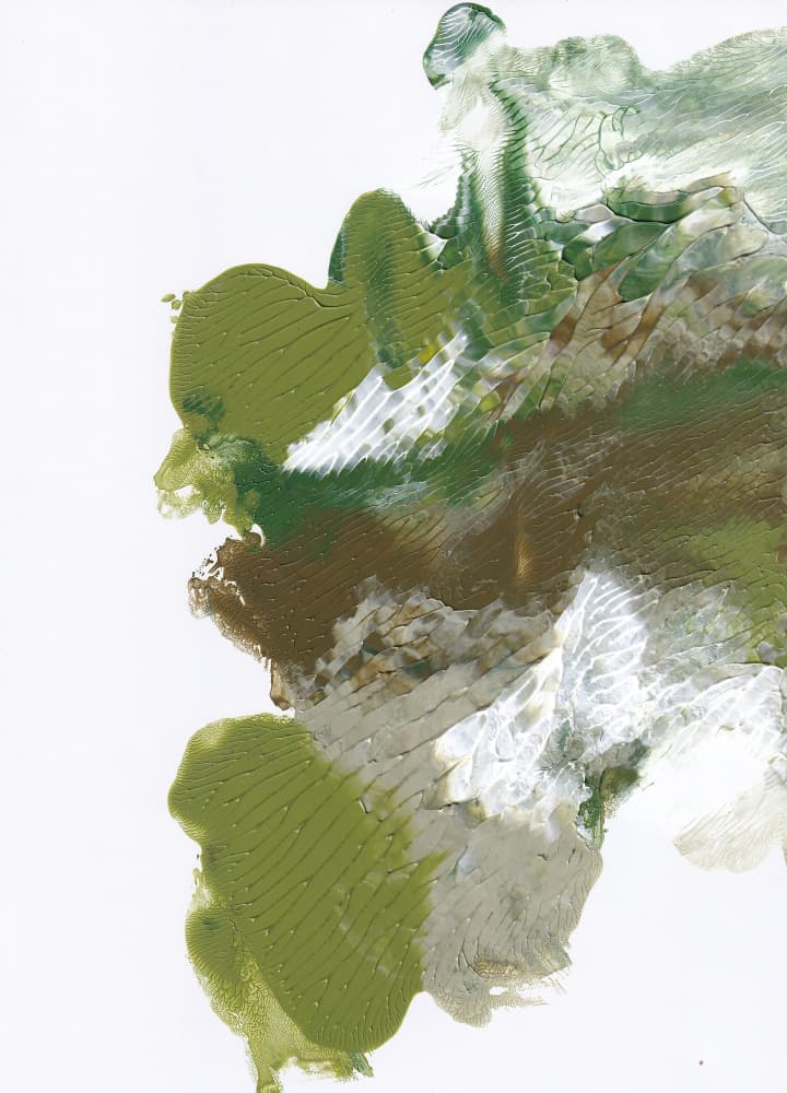 Organic Green Flow by Maira Ribena — canvas wall art