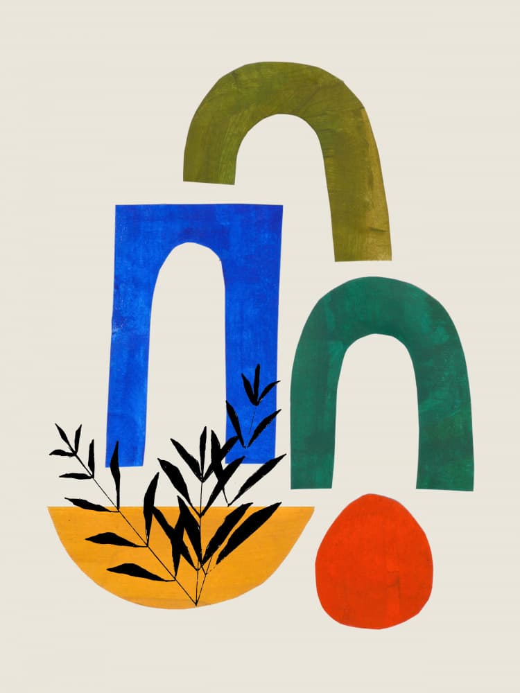 Organic Arches and Plants by Ejaaz Haniff — canvas wall art