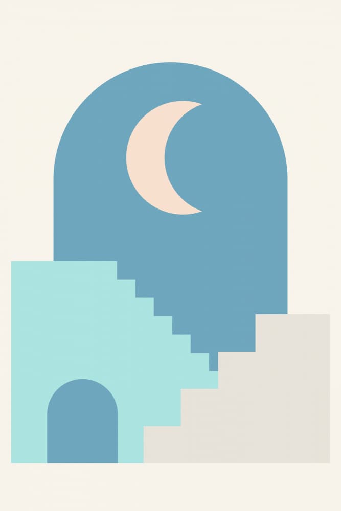 Crescent Moon Architecture by jay stanley — canvas wall art