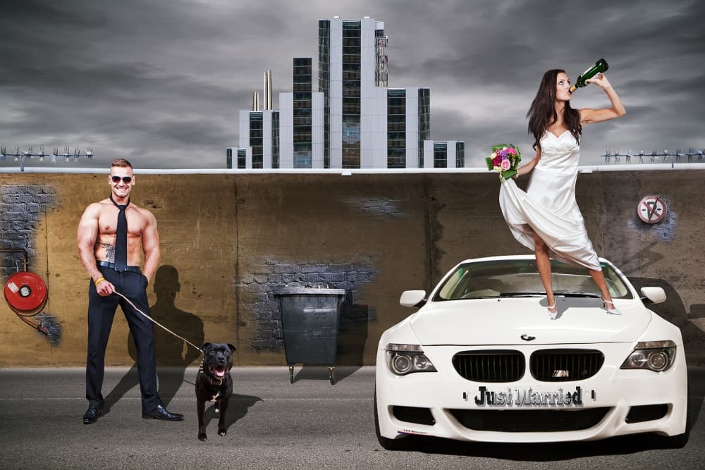 Urban Wedding Celebration by Martin Marcisovsky — canvas wall art